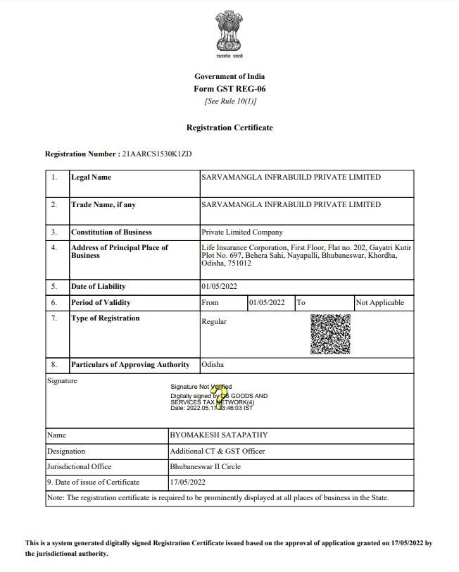 Registration Certificates